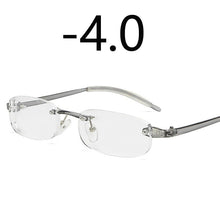 Load image into Gallery viewer, Rimless Myopia Glasses Men Women Ultralight Shortsighted Nearsighted -1 -1.5 -2.0 To -4.0 , Hyperopia +1.0 +1.5 +2.0 To +4.0