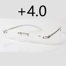 Load image into Gallery viewer, Rimless Myopia Glasses Men Women Ultralight Shortsighted Nearsighted -1 -1.5 -2.0 To -4.0 , Hyperopia +1.0 +1.5 +2.0 To +4.0