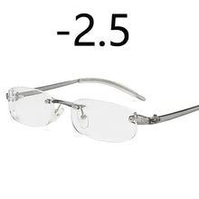 Load image into Gallery viewer, Rimless Myopia Glasses Men Women Ultralight Shortsighted Nearsighted -1 -1.5 -2.0 To -4.0 , Hyperopia +1.0 +1.5 +2.0 To +4.0
