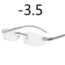 Load image into Gallery viewer, Rimless Myopia Glasses Men Women Ultralight Shortsighted Nearsighted -1 -1.5 -2.0 To -4.0 , Hyperopia +1.0 +1.5 +2.0 To +4.0