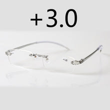 Load image into Gallery viewer, Rimless Myopia Glasses Men Women Ultralight Shortsighted Nearsighted -1 -1.5 -2.0 To -4.0 , Hyperopia +1.0 +1.5 +2.0 To +4.0