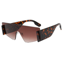 Load image into Gallery viewer, Rimless Sunglasses 2023 Women One Piece Retro Square Sun Glasses Big Frame Flat Retro Glasses Oversized Pilot Gradient