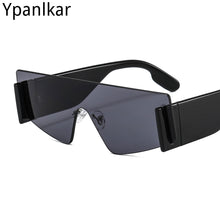 Load image into Gallery viewer, Rimless Sunglasses 2023 Women One Piece Retro Square Sun Glasses Big Frame Flat Retro Glasses Oversized Pilot Gradient