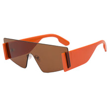 Load image into Gallery viewer, Rimless Sunglasses 2023 Women One Piece Retro Square Sun Glasses Big Frame Flat Retro Glasses Oversized Pilot Gradient