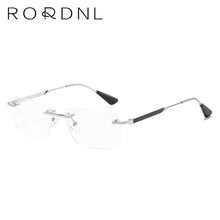Load image into Gallery viewer, Rimless Prescription Eyeglasses Frame for Men Myopia Optical Glasses Frame Male Rectangle Alloy Spectacles Frame Brand