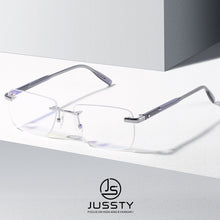 Load image into Gallery viewer, Rimless Prescription Glasses Frame Men Myopia Optical Eyeglasses Frame Male Clear Luxuyr Brand High End Korean Spectacles Frame