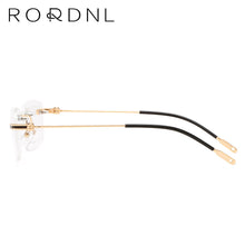Load image into Gallery viewer, Rimless Prescription Glasses Frame for Men Myopia Optical Eyeglasses Frames Male Alloy Rectangle Spectacles Frame Brand