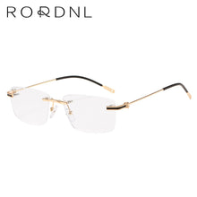 Load image into Gallery viewer, Rimless Prescription Glasses Frame for Men Myopia Optical Eyeglasses Frames Male Alloy Rectangle Spectacles Frame Brand