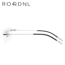 Load image into Gallery viewer, Rimless Prescription Glasses Frame for Men Myopia Optical Eyeglasses Frames Male Alloy Rectangle Spectacles Frame Brand
