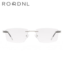 Load image into Gallery viewer, Rimless Prescription Glasses Frame for Men Myopia Optical Eyeglasses Frames Male Alloy Rectangle Spectacles Frame Brand