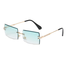 Load image into Gallery viewer, Rimless Rectangle Sunglasses Small Frameless Eye Glasses Brand Designer For Female Lens Ladies Gradient Sunglasses O