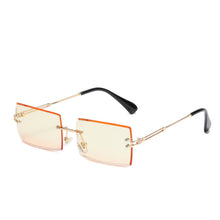 Load image into Gallery viewer, Rimless Rectangle Sunglasses Small Frameless Eye Glasses Brand Designer For Female Lens Ladies Gradient Sunglasses O