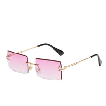 Load image into Gallery viewer, Rimless Rectangle Sunglasses Small Frameless Eye Glasses Brand Designer For Female Lens Ladies Gradient Sunglasses O