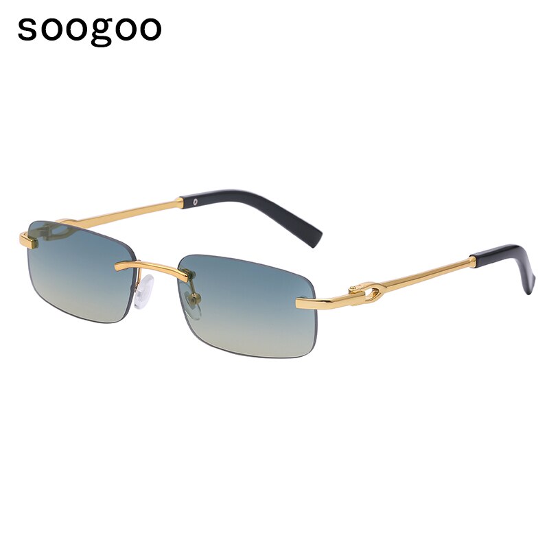 Buy New Trendy Wooden Rectangle Luxury Rimless Sunglasses For Men-Jack –  JACKMARC.COM