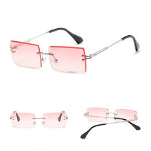 Load image into Gallery viewer, Rimless Rectangle Sunglasses Men Women Square Brand Gradient Sun Glasses Male Female Shades Cutting Lens Ladies UV400