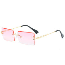 Load image into Gallery viewer, Rimless Rectangle Sunglasses Men Women Square Brand Gradient Sun Glasses Male Female Shades Cutting Lens Ladies UV400