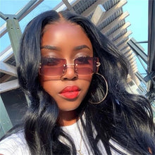 Load image into Gallery viewer, Rimless Rectangle Sunglasses Men Women Square Brand Gradient Sun Glasses Male Female Shades Cutting Lens Ladies UV400