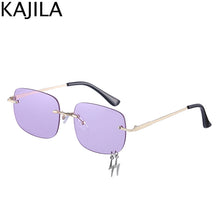 Load image into Gallery viewer, Rimless Rectangle Sunglasses Women 2023  Brand Frameless Sun Glasses for Men Funny Square Punk Eyewear Zonnebril Dames