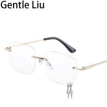 Load image into Gallery viewer, Rimless Rectangle Sunglasses Women 2023  Brand Frameless Sun Glasses for Men Funny Square Punk Eyewear Zonnebril Dames