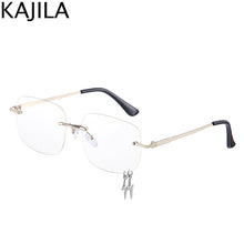 Load image into Gallery viewer, Rimless Rectangle Sunglasses Women 2023  Brand Frameless Sun Glasses for Men Funny Square Punk Eyewear Zonnebril Dames
