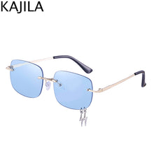 Load image into Gallery viewer, Rimless Rectangle Sunglasses Women 2023  Brand Frameless Sun Glasses for Men Funny Square Punk Eyewear Zonnebril Dames