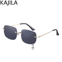 Load image into Gallery viewer, Rimless Rectangle Sunglasses Women 2023  Brand Frameless Sun Glasses for Men Funny Square Punk Eyewear Zonnebril Dames