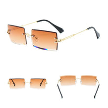 Load image into Gallery viewer, Rimless Rectangle Sunglasses Women Men&#39;s Square Brand Glassrs Shades Male Sun Glasses 2023 Oculos de sol UV400 Eyewear