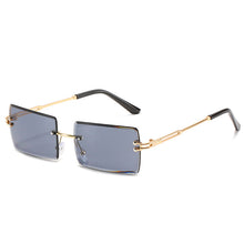 Carica l&#39;immagine nel visualizzatore di Gallery, Occhiali da sole rettangolari senza montatura da donna Occhiali quadrati senza montatura da uomo Occhiali ultraleggeri UV400 unisex 