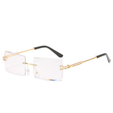 Carica l&#39;immagine nel visualizzatore di Gallery, Occhiali da sole rettangolari senza montatura da donna Occhiali quadrati senza montatura da uomo Occhiali ultraleggeri UV400 unisex 