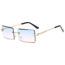 Load image into Gallery viewer, Rimless Rectangle Women&#39;s Sun glasses Shades 2023  Brand Brown Tinted Lens Sunglasses Women Men Summer Eyewear