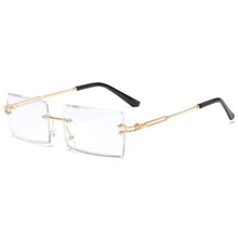 Load image into Gallery viewer, Rimless Rectangle Women&#39;s Sun glasses Shades 2023  Brand Brown Tinted Lens Sunglasses Women Men Summer Eyewear