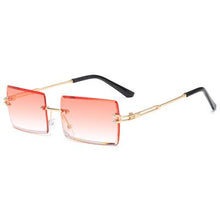 Load image into Gallery viewer, Rimless Rectangle Women&#39;s Sun glasses Shades 2023  Brand Brown Tinted Lens Sunglasses Women Men Summer Eyewear