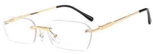 Rimless Rectangular Clear Lens Sunglasses Women Men Brand Designer UV400 Protection Small Shades zonnebril dames