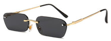 Carica l&#39;immagine nel visualizzatore di Gallery, Rimless Rectangular Clear Lens Sunglasses Women Men Brand Designer UV400 Protection Small Shades zonnebril dames