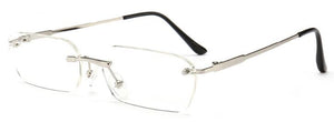 Rimless Rectangular Clear Lens Sunglasses Women Men Brand Designer UV400 Protection Small Shades zonnebril dames
