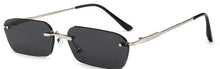 Carica l&#39;immagine nel visualizzatore di Gallery, Rimless Rectangular Clear Lens Sunglasses Women Men Brand Designer UV400 Protection Small Shades zonnebril dames