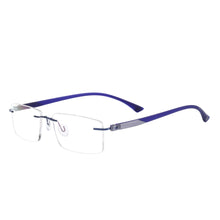 Load image into Gallery viewer, Rimless Rectangular Eyeglasses Men and Women Colorful Metal TR90 Glasses Frame For Prescription Lenses