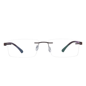 Rimless Rectangular Eyeglasses Men and Women Colorful Metal TR90 Glasses Frame For Prescription Lenses