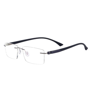 Rimless Rectangular Eyeglasses Men and Women Colorful Metal TR90 Glasses Frame For Prescription Lenses