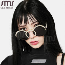 Load image into Gallery viewer, Rimless Round Sunglasses Women Punk Retro Small Sun Glasses Brand Designer Steampunk Eyeglasses Diamond Retro Eyewear