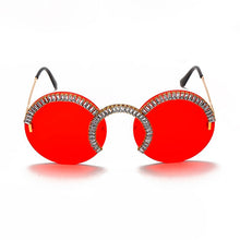 Load image into Gallery viewer, Rimless Round Sunglasses Women Punk Retro Small Sun Glasses Brand Designer Steampunk Eyeglasses Diamond Retro Eyewear