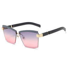 Load image into Gallery viewer, Rimless Square  Brand Designer Sunglasses Women Men Gradient Big Frames Sun Glasses Female Shades UV400 Vintage Glasses