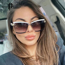 Load image into Gallery viewer, Rimless Square  Brand Designer Sunglasses Women Men Gradient Big Frames Sun Glasses Female Shades UV400 Vintage Glasses