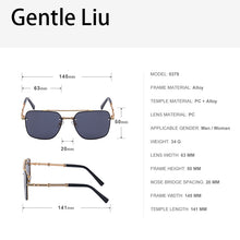 Load image into Gallery viewer, Rimless Square Sunglasses For Women  Designer Sun Glasses Men Double Beam Retro Metal Big Frame Eyeglasses UV400