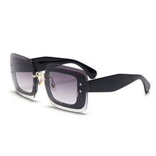 Carica l'immagine nel visualizzatore di Gallery, Rimless Square Sunglasses Women Brand Designer Bi-color Rivet Punk Sun Glasses Men Eyewear Shiny Shades Gafas De Sol