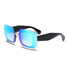 Carica l'immagine nel visualizzatore di Gallery, Rimless Square Sunglasses Women Brand Designer Bi-color Rivet Punk Sun Glasses Men Eyewear Shiny Shades Gafas De Sol