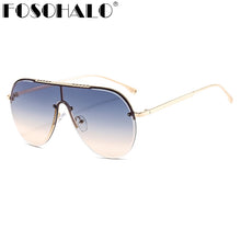 Load image into Gallery viewer, Rimless Square Sunglasses Women  Brand Designer Sunglasses Oversied Gradient Sunglasses Men Shades UV400 Vintage Glasses