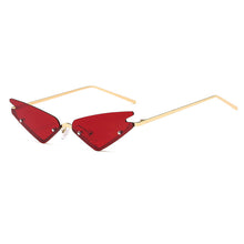 Carica l&#39;immagine nel visualizzatore di Gallery, Rimless Steampunk Sunglasses Women Metal Vintage Sun Glasses Men Eyewear Retro Frameless Punk Sunglasses Cat Eye Shades UV400