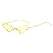 Carica l&#39;immagine nel visualizzatore di Gallery, Rimless Steampunk Sunglasses Women Metal Vintage Sun Glasses Men Eyewear Retro Frameless Punk Sunglasses Cat Eye Shades UV400