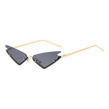 Carica l&#39;immagine nel visualizzatore di Gallery, Rimless Steampunk Sunglasses Women Metal Vintage Sun Glasses Men Eyewear Retro Frameless Punk Sunglasses Cat Eye Shades UV400